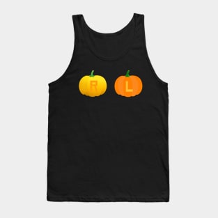 Left and Right Pumpkin X-Ray Markers Black Background Tank Top